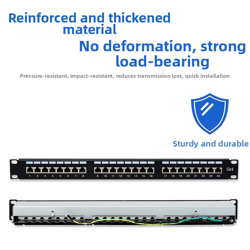 Tiandi 24-portiline kaitstud jaotusraam metalse korpusega, Gigabit FTP, Cat5e