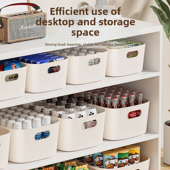 Kolm tükki laua hoiukastide komplekt — plastikust, maht 2 L, ilma kaaneta, kaasaegne minimalistlik stiil