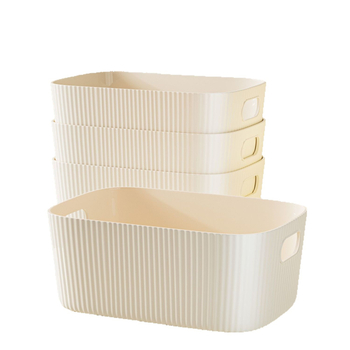 Kolm tükki laua hoiukastide komplekt — plastikust, maht 2 L, ilma kaaneta, kaasaegne minimalistlik stiil