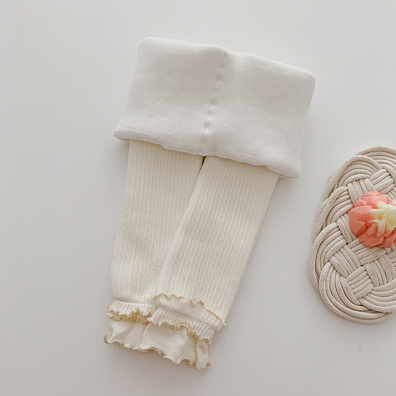 Tüdrukute talvised fliisiga leggingud, paks viskooskiud 70.5%, sobiv vanus 3–8 aastat