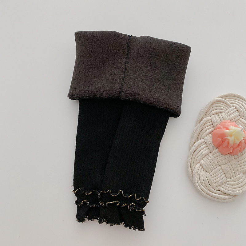 Tüdrukute talvised fliisiga leggingud, paks viskooskiud 70.5%, sobiv vanus 3–8 aastat