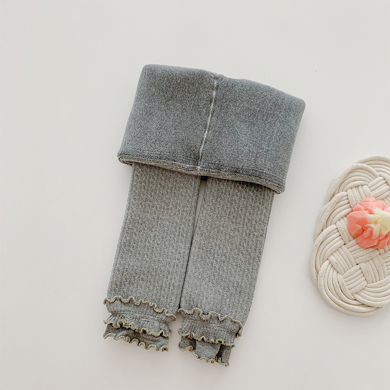 Tüdrukute talvised fliisiga leggingud, paks viskooskiud 70.5%, sobiv vanus 3–8 aastat