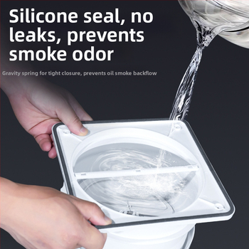 Vienvirziena vārsts virtuves izplūdei un vannas istabai, plastmasas, mūsdienīgs minimālisma dizains