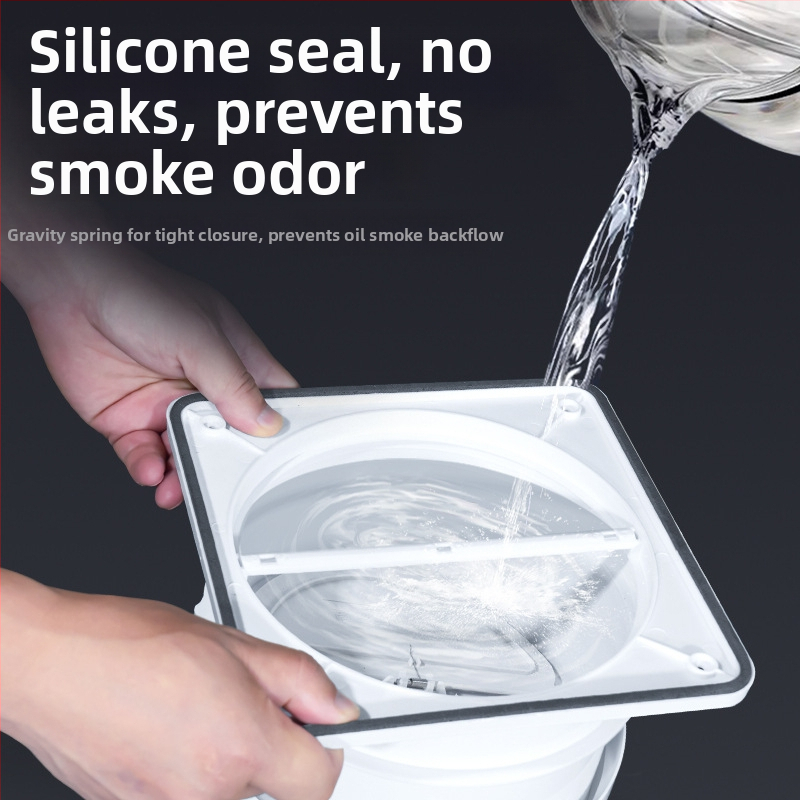 Vienvirziena vārsts virtuves izplūdei un vannas istabai, plastmasas, mūsdienīgs minimālisma dizains