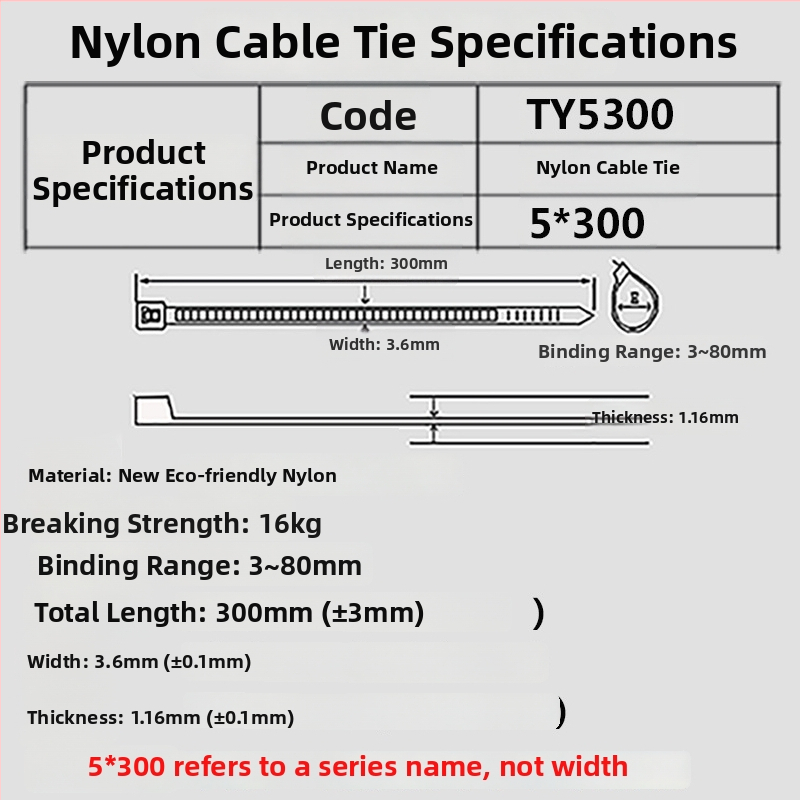 Eneselukustuvad nailonist kaablisidemed, 3-80 mm ulatus, tõmme ~15 kg, materjal: ökoloogiline nailon