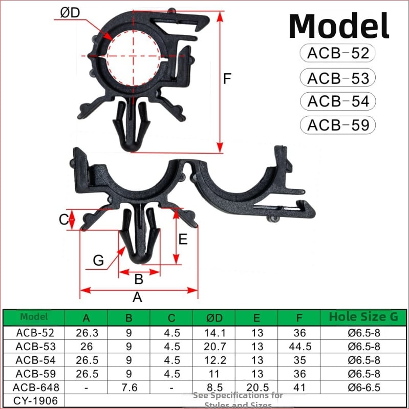 Automašīnas dzinēja vadu klips – stiprinājums eļļas un ūdens caurulēm, kabeļu turētājs, Changxing Yao