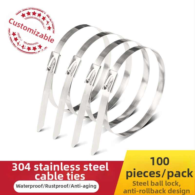 Iseseisval lukustuv kaabelside 304 roostevabast terasest, kaablite fikseerimiseks, paksus 0.25-0.3, tulekaitseklass AAA