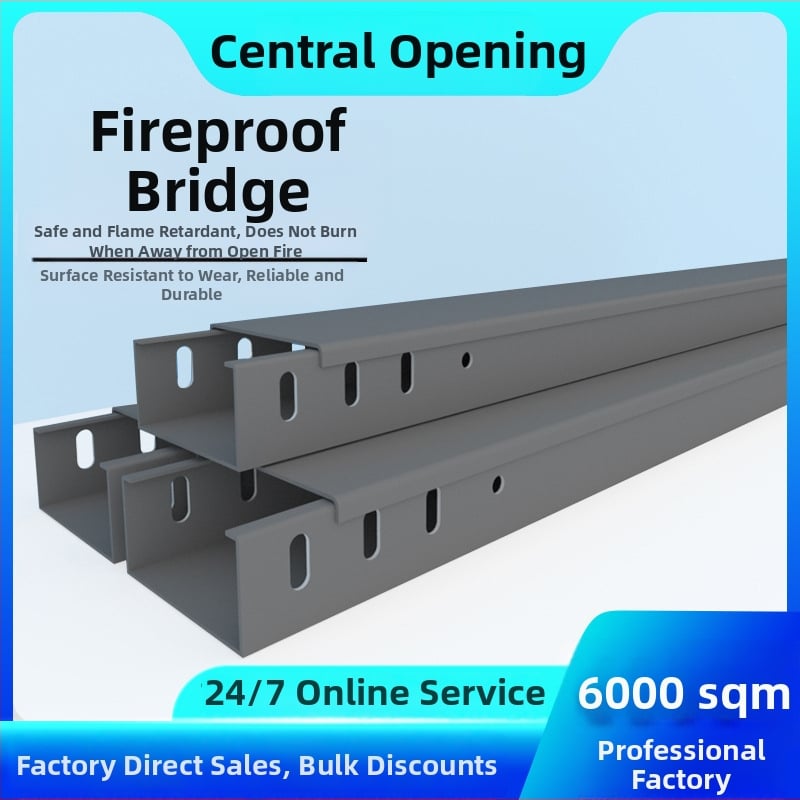 Ugniatspari kabelių kanalas – tiltinis tipas, pritaikomas, medžiaga: ugniai atspari, taikymas: statybų aikštelė, prekės ženklas: Middle Road Opening