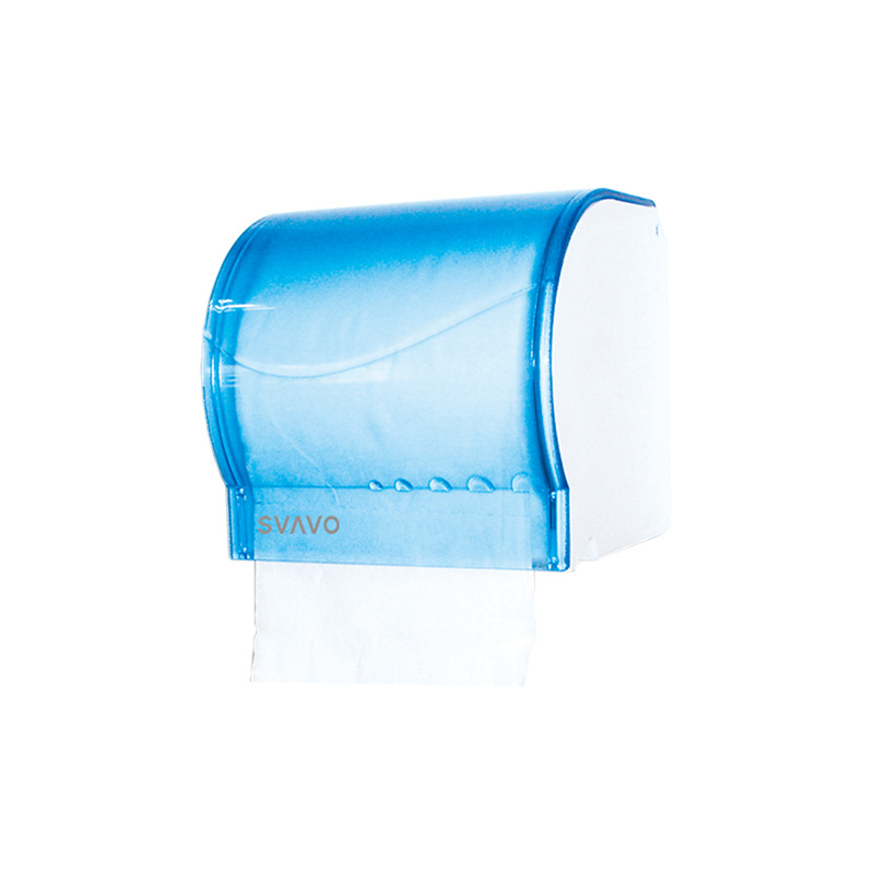 Cutie de hârtie igienică montată pe perete ABS V-7401, ovală, instalare cu bandă adezivă, impermeabilă, multifuncțională