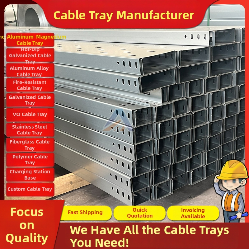 Alumíniumötvözet kábelhíd, Zn-Al-Mg ötvözet, csatorna típus, nagy fesztáv, alacsony feszültségű elektromos hálózat