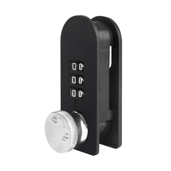 Μηχανική κλειδαριά συνδυασμού με περιστροφικό διακόπτη για συρτάρια και ντουλάπες | Απόσταση 14 mm μεταξύ των βαλβίδων | Υλικό: κράμα ψευδαργύρου και πλαστικό