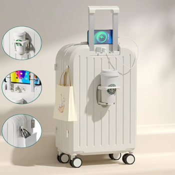 Reisikohver universalsete ratastega, ABS+PC korpus, kaal 3 kg, tõmbluku avamine, triibuline muster, polüestri vooder, tavaline kombineeritud lukk (ABS+PC materjal, 3 kg, tõmblukk avamine, universaalsed rattad, tavaline kombineeritud lukk)