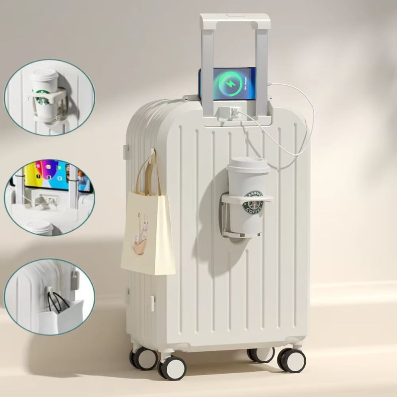 Reisikohver universalsete ratastega, ABS+PC korpus, kaal 3 kg, tõmbluku avamine, triibuline muster, polüestri vooder, tavaline kombineeritud lukk (ABS+PC materjal, 3 kg, tõmblukk avamine, universaalsed rattad, tavaline kombineeritud lukk)