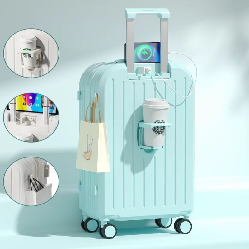 Reisikohver universalsete ratastega, ABS+PC korpus, kaal 3 kg, tõmbluku avamine, triibuline muster, polüestri vooder, tavaline kombineeritud lukk (ABS+PC materjal, 3 kg, tõmblukk avamine, universaalsed rattad, tavaline kombineeritud lukk)