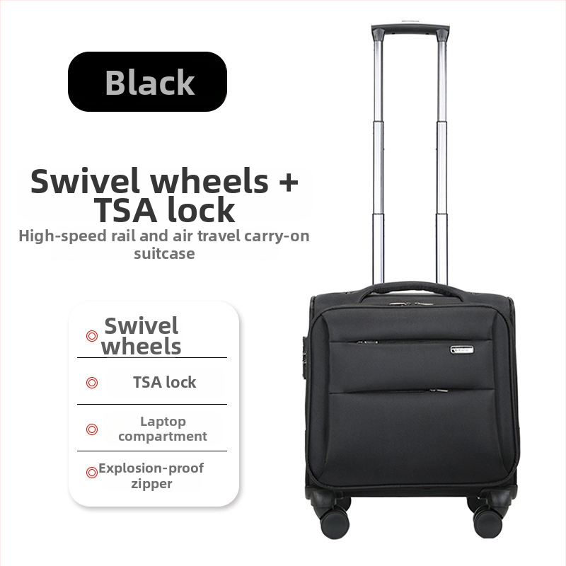 Mini reisikott universaalsete ratastega, Oxford-kangas, veekindel ja vargusvastane, tõmblukk avamine, tavaline paroolilukk