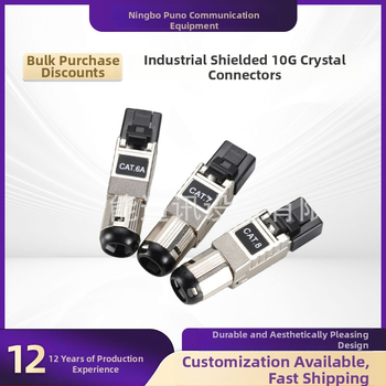 PUDI pramoninė apsaugota RJ45 jungtis Cat6A/Cat7/Cat8 – integruotas kabeliavimas, licenciju privatus ženklinimas