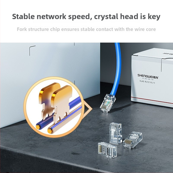 Cat6 Gigabit RJ45 Crystal Head jungtis - 100 vnt./dėžutė - neekranuota 8P8C