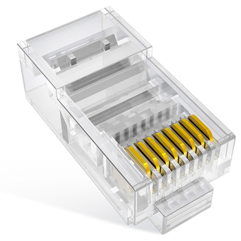 Cat6 Gigabit RJ45 Crystal Head jungtis - 100 vnt./dėžutė - neekranuota 8P8C