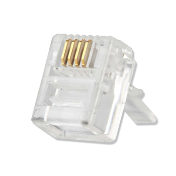 RJ11 kristalinė galinė jungtis, neekranuota, 6P4C telefono jungtis, modelis TDRJ11-UC3, telekomunikacijų kokybė, inžineriniam naudojimui