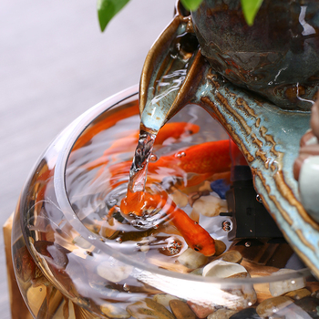 Keraminis stalinis fontanas su glazūru paviršiumi, prisitaikantis, Naujojo Kinų stiliaus