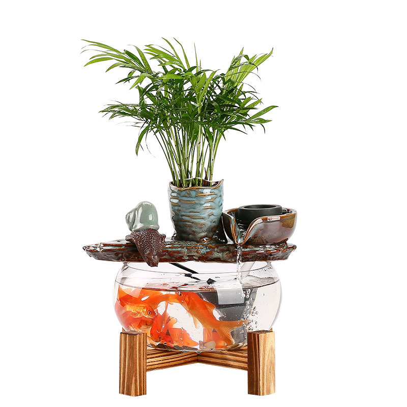 Keraminis stalinis fontanas su glazūru paviršiumi, prisitaikantis, Naujojo Kinų stiliaus