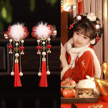 Klip za kosu u obliku krune od legure, cvjetni uzorak, ručna izrada, za djecu – 1 par, Serija drevnog stila