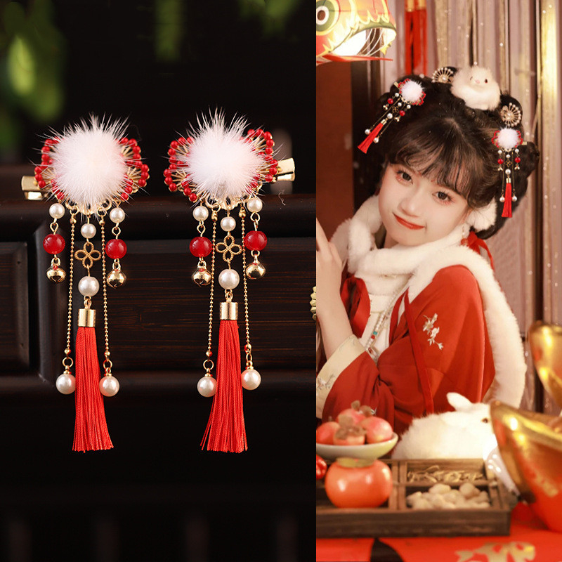 Klip za kosu u obliku krune od legure, cvjetni uzorak, ručna izrada, za djecu – 1 par, Serija drevnog stila