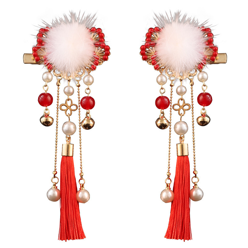 Klip za kosu u obliku krune od legure, cvjetni uzorak, ručna izrada, za djecu – 1 par, Serija drevnog stila