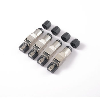 RJ45 apsaugotas Cat6a kištukas su Dovetail klipu, auksu dengtas, 10G Ethernet