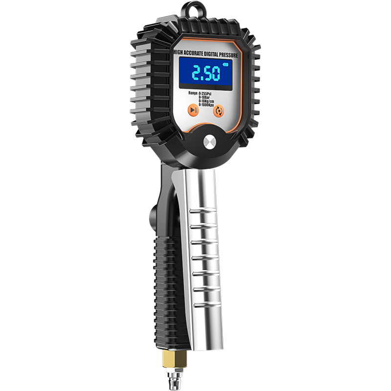 Elektroniska riepu spiediena mērīšanas ierīce ar digitālu displeju, uzpūšamā galviņa, atbrīvošanas vārsts, augsta precizitāte, portatīvs, modelis YJ-XA001