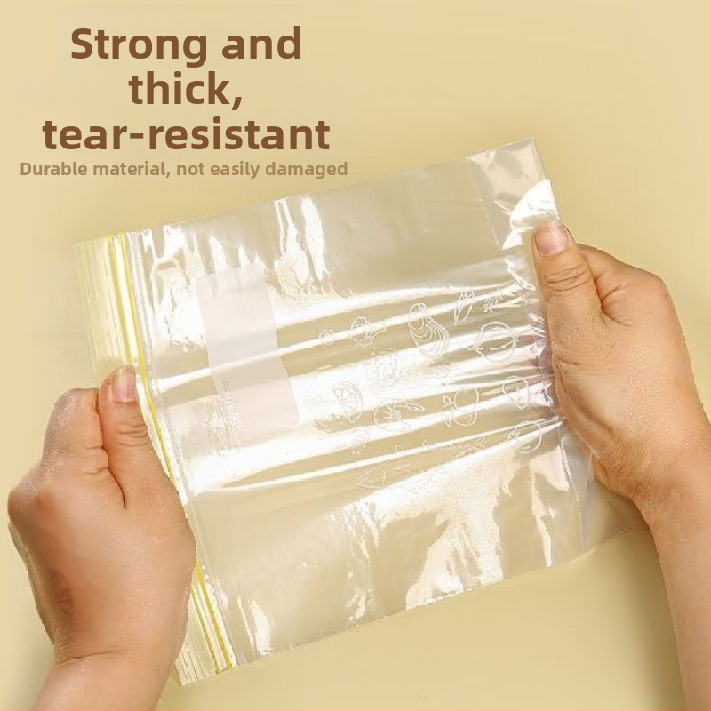 Aishangla šviežumo laikymo užsandarinti maišeliai šaldytuvui, plastikiniai, 100 vienetų, užsandaromi, atsparūs temperatūrai -60°C–100°C