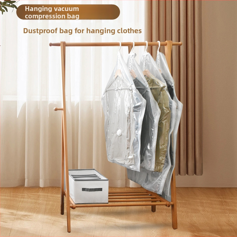 Pakaramā vakuuma uzglabāšanas soma garderobei, PA-PE materiāls, bez sūknēšanas, zīmols Aina