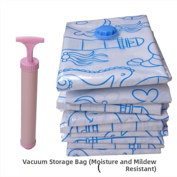 Vakuuma kompresijas soma segu, pūkaina mētelis un mīkstajām rotaļlietām uzglabāšanai (Materiāls: PA+PE; Saspiest: vakuuma veids; Sūknis: Nav)