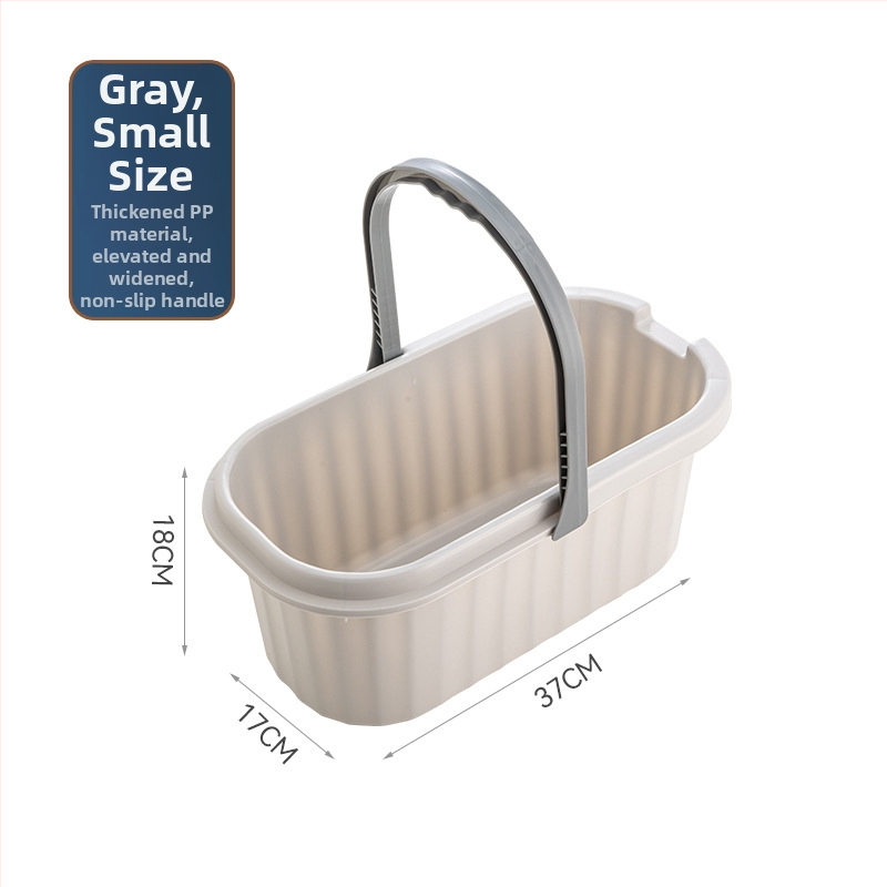 Hongqi spainis ar līmētu kokvilnas lupatiņu, saliekams spiediena kanāls izspiešanai, taisnstūra plastmasas spainis mopam, 2023. gada modelis