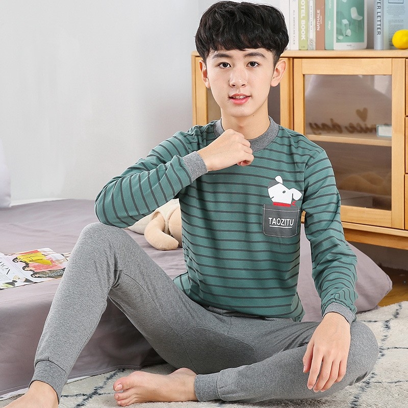 Vaikų 100% medvilnės terminis komplektas – unisex, apvalios kaklo iškirptė, rudens/žiemos pagrindinė apranga