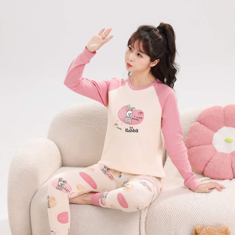 Vaikų 100% medvilnės terminis komplektas – unisex, apvalios kaklo iškirptė, rudens/žiemos pagrindinė apranga