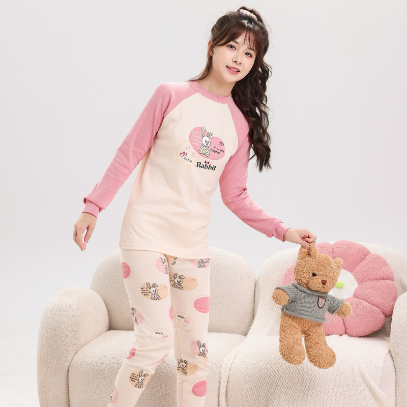 Vaikų 100% medvilnės terminis komplektas – unisex, apvalios kaklo iškirptė, rudens/žiemos pagrindinė apranga