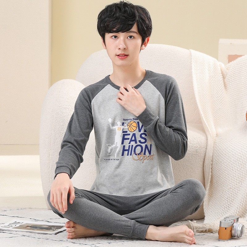 Vaikų 100% medvilnės terminis komplektas – unisex, apvalios kaklo iškirptė, rudens/žiemos pagrindinė apranga