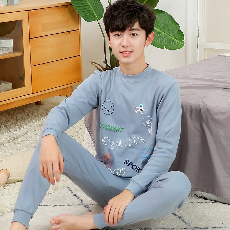 Vaikų 100% medvilnės terminis komplektas – unisex, apvalios kaklo iškirptė, rudens/žiemos pagrindinė apranga