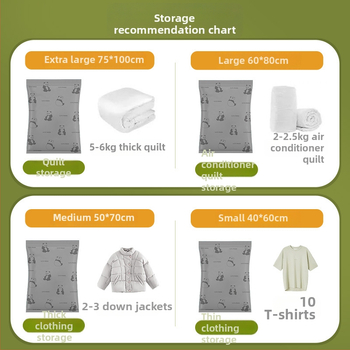 Vakuuma uzglabāšanas soma drēbēm un segu, Dutuo biezināta Oxford auduma + PE, izturīga un atkārtoti lietojama, kompresijas veids ar sūknīti (sūknis nav iekļauts) - Modelis DAXIONGMAO