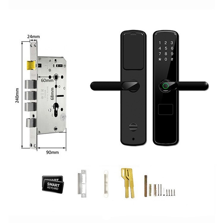 Nutikas ukse lukk hotellidele, korteritele, dormidele ja koolidele — mudel Gd-8000m; 100 sõrmejälje salvestust; 10 000 avamist; skannimise aeg ≤0.5 s; sobib hotellidele, korteritele, dormidele ja koolidele