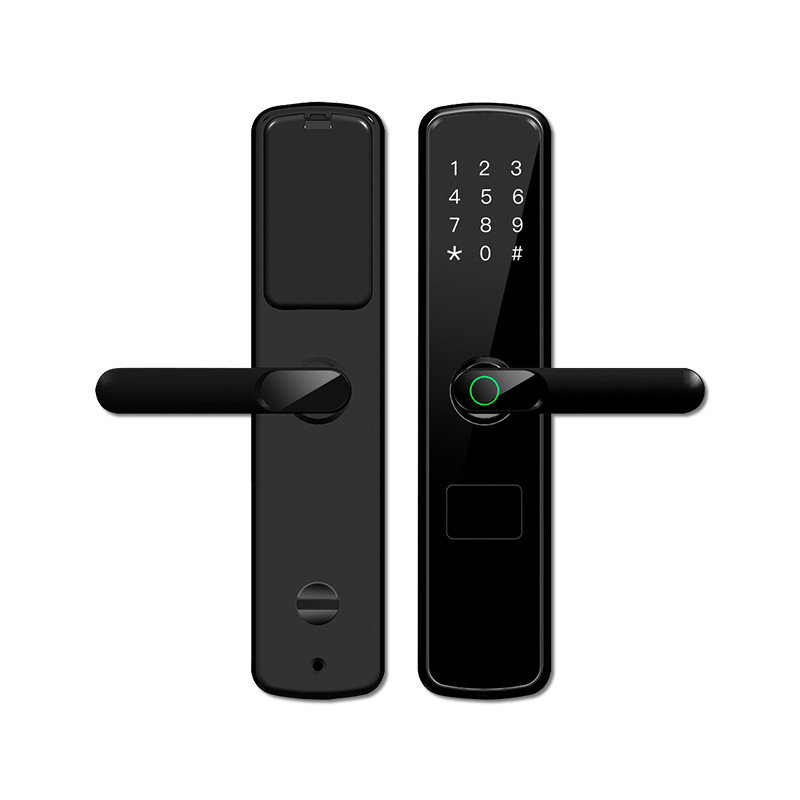 Nutikas ukse lukk hotellidele, korteritele, dormidele ja koolidele — mudel Gd-8000m; 100 sõrmejälje salvestust; 10 000 avamist; skannimise aeg ≤0.5 s; sobib hotellidele, korteritele, dormidele ja koolidele