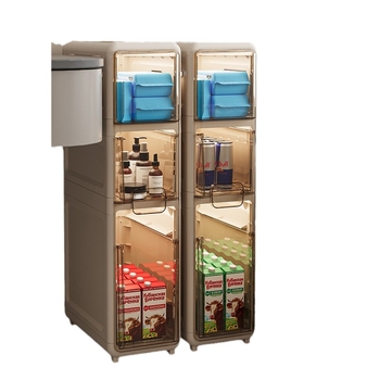 Stalčius su stalčiais skirtas virtuvės ir vonios tarpo spragoms, atsparus vandeniui, keturių lygių plastikinis šoninis spintelė, Modeliai 2893–2895