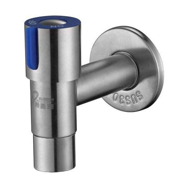 Кран за пералня, 304 неръждаема стомана, стенен монтаж, Т-образен, единична ръкохватка, модел XMS-2301