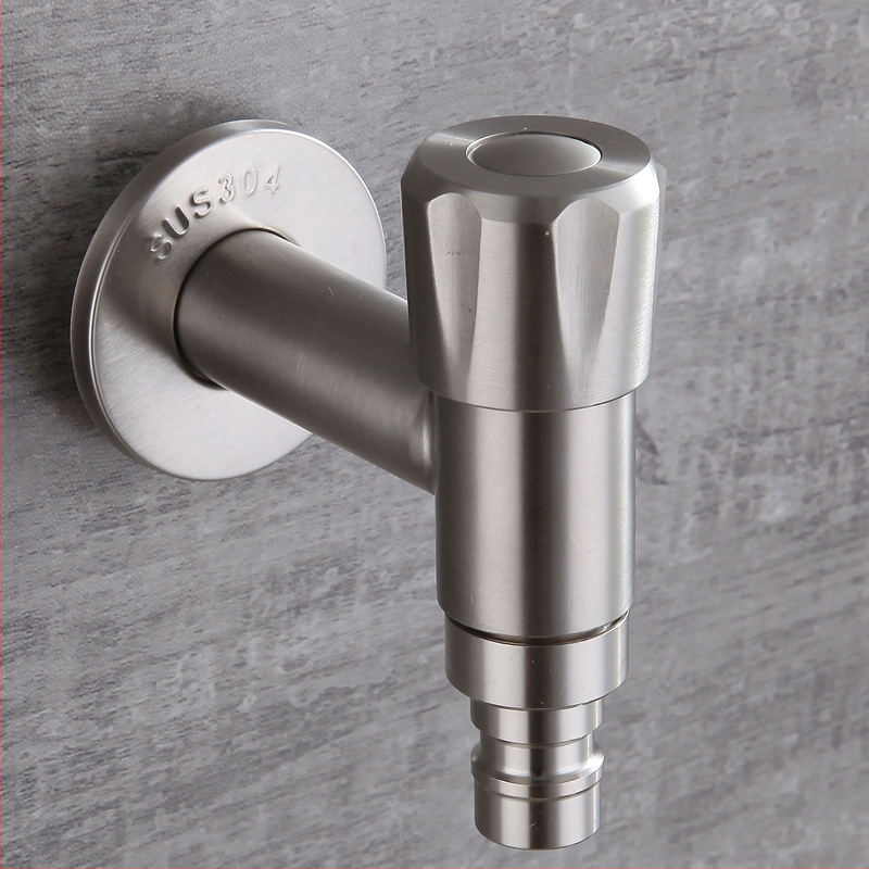 Prívod vody pre práčku, 304 nerezová oceľ, nástenná montáž, T-typ, jednoručná rukoväť, model XMS-2301