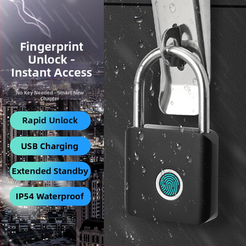 Lacăt cu amprentă – corp din aliaj de zinc, marca Deliable, pentru dulapuri și cutii, utilizare casnică