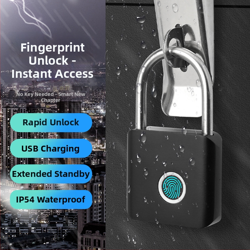 Lacăt cu amprentă – corp din aliaj de zinc, marca Deliable, pentru dulapuri și cutii, utilizare casnică