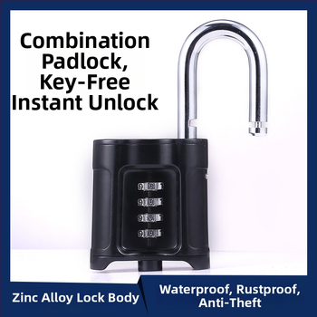 Μηχανική κλειδαριά από ψευδάργυρο, μοντέλο 8603/8604, τετραψήφιος συνδυασμός, κατάλληλο για αποθήκη, πανδοχείο και αυλή