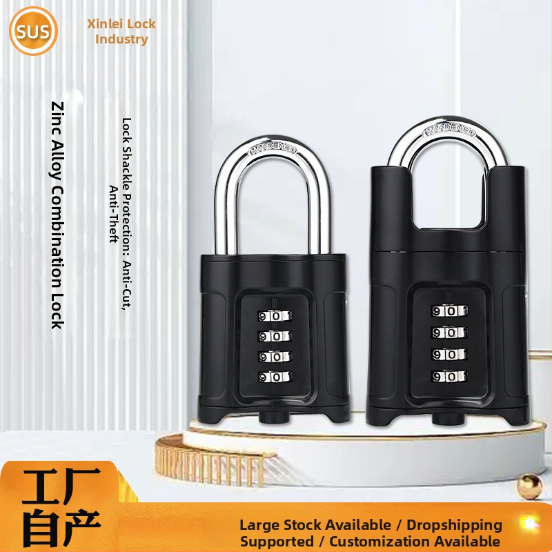 Μηχανική κλειδαριά από ψευδάργυρο, μοντέλο 8603/8604, τετραψήφιος συνδυασμός, κατάλληλο για αποθήκη, πανδοχείο και αυλή