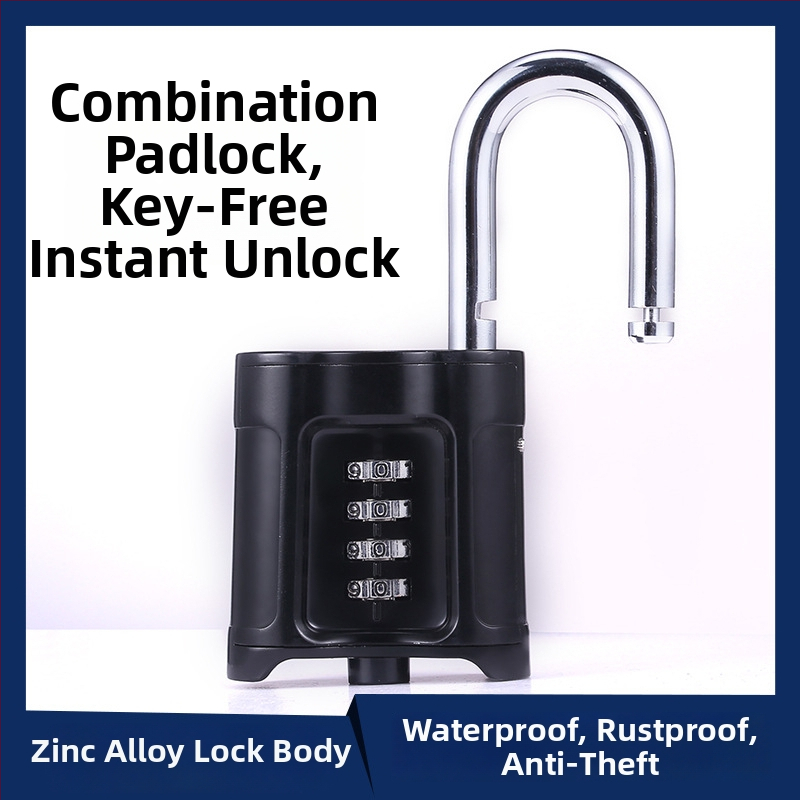 Μηχανική κλειδαριά από ψευδάργυρο, μοντέλο 8603/8604, τετραψήφιος συνδυασμός, κατάλληλο για αποθήκη, πανδοχείο και αυλή